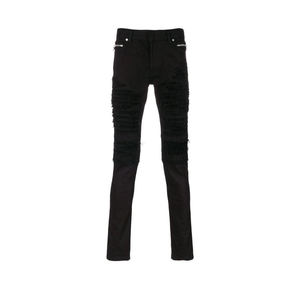 Balmain Distressed Biker Jeans